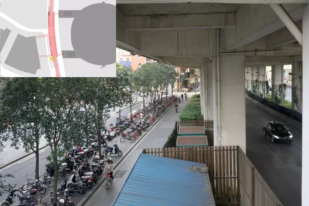 上海申花新主场改建过程,桥下空间利用方案