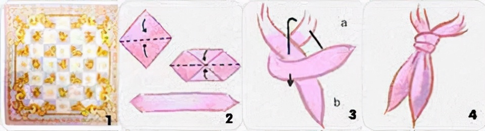 方形丝巾和丝巾扣,丝巾系法大全小方丝巾的打法