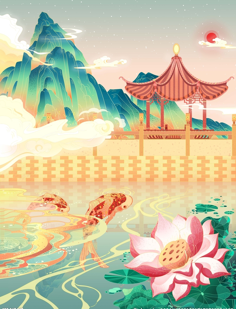 手绘国潮壁纸1920*1080,国潮壁纸图片保存