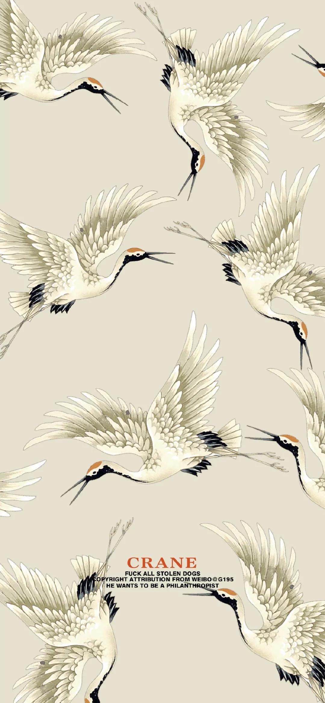 中国元素中国风壁纸横图仙鹤,超高清古风仙鹤壁纸