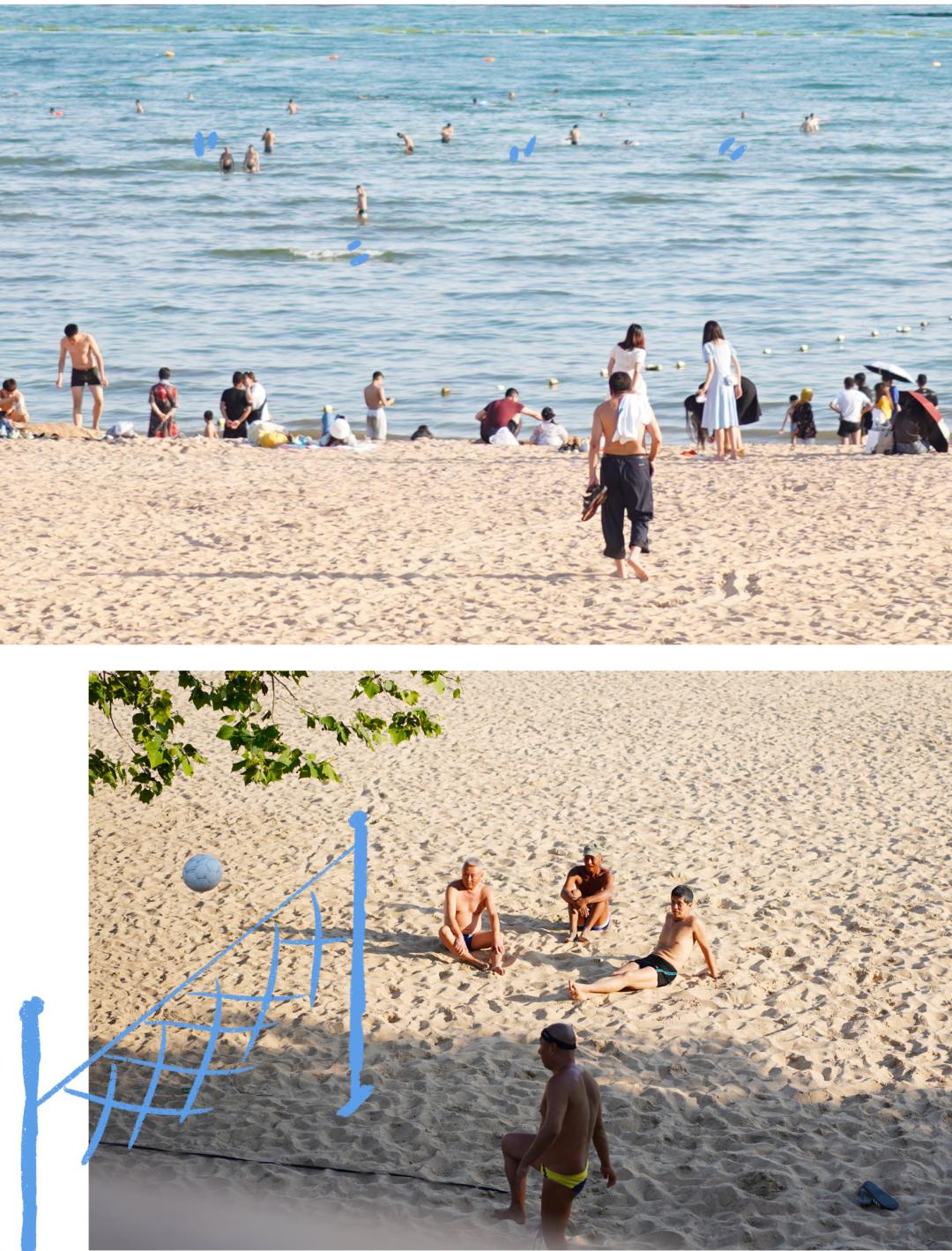 青岛的海给人很惬意,夏天青岛的海边热吗