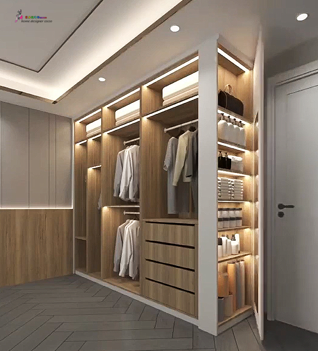 卧室布置一床一衣柜,小平米主卧室多收纳设计方案