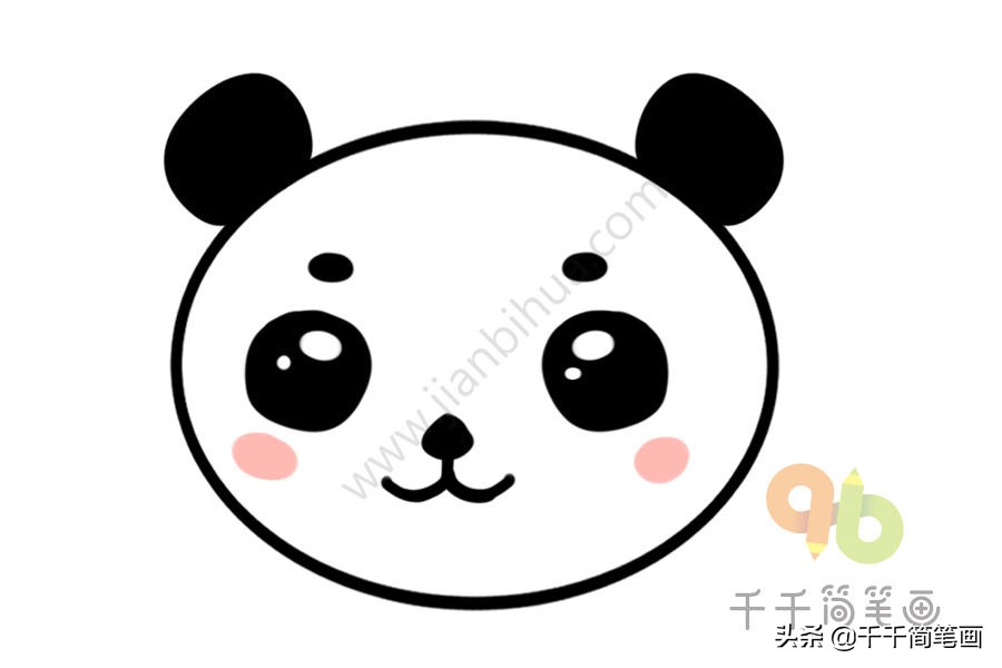 画竹林熊猫简笔画,简笔画熊猫怎么画