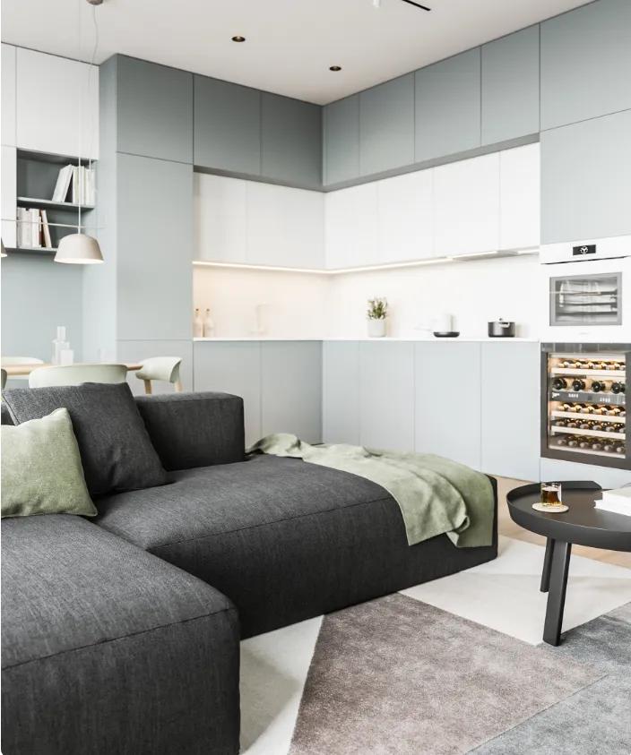 64㎡两房一厅的小空间设计，清新舒适，看完想把家里砸了