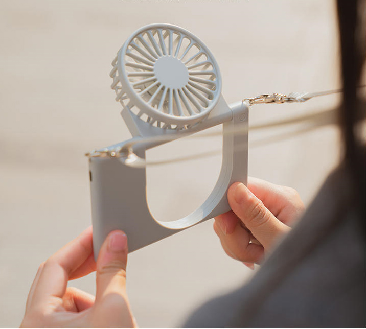 初夏外出新时尚，超轻无线风扇，仅70g！台式、挂脖儿都可