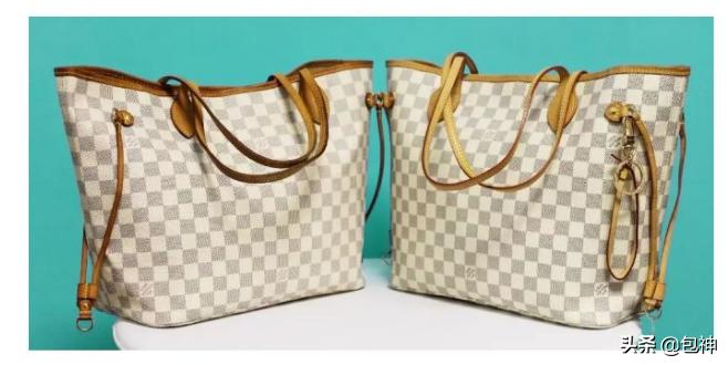lv包真假鉴定斜挎包,lv白棋盘格neverfull真假