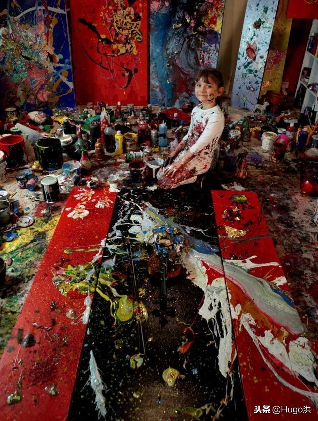 父母“纵容”的熊孩子成为了2岁的女版“毕加索”，作品卖出百万