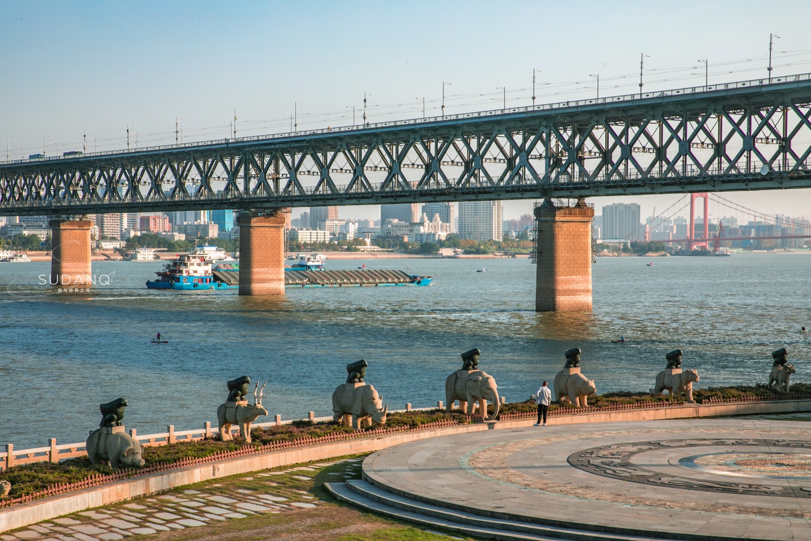 汉阳江滩大禹神话园游记,汉江江滩景区