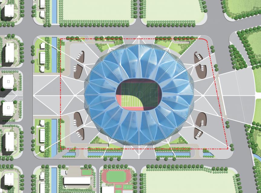 全网狂喷的足球场设计定稿!等等,怎么和那个土味莲花座不一样?