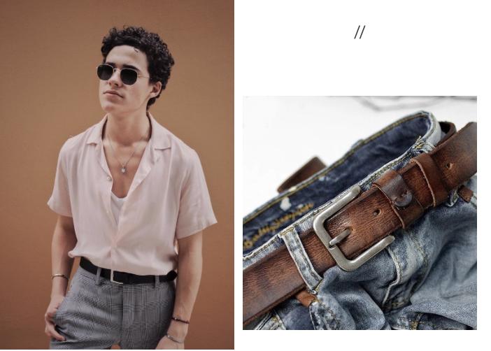 男士腰带的选择方法图片,腰带的系法男生休闲单环