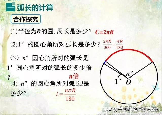 初三数学弧长和扇形面积经典题型,九下数学弧长与扇形面积讲解
