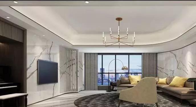 现代港式轻奢大平层设计效果图,港式轻奢大宅