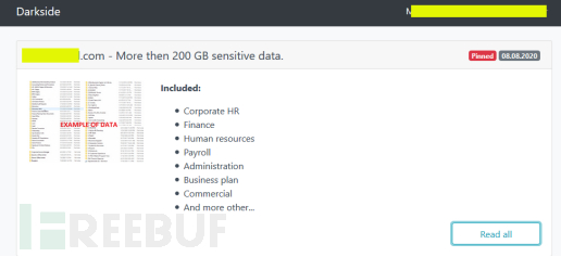 追踪已财富自由的DarkSide勒索软件
