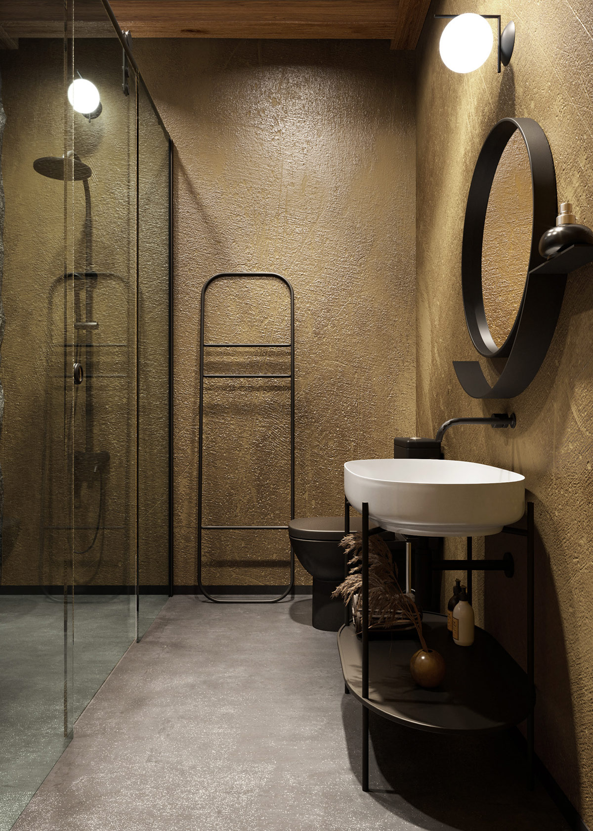 侘寂风屋顶原木设计,原木侘寂风住宅设计