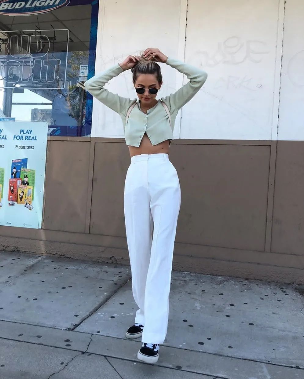 老爹裤的搭配才时髦,老爹裤让你显瘦又时髦