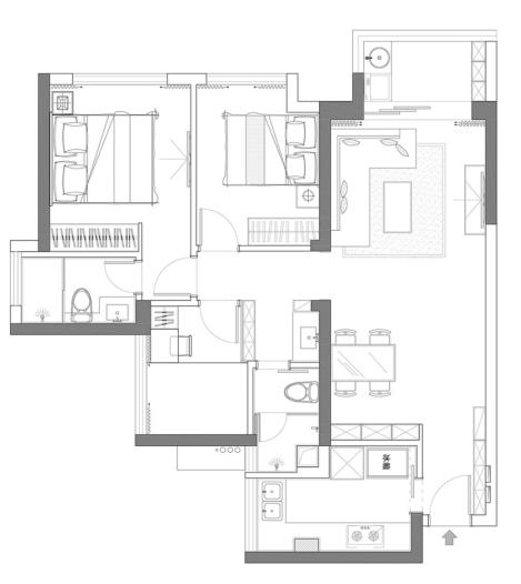 89㎡现代美式,太漂亮了
