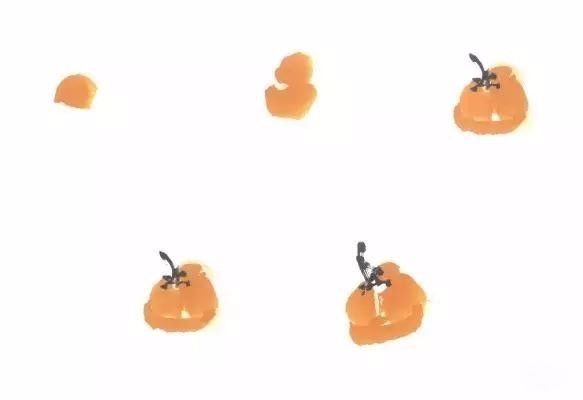 写意柿子叶的画法步骤图,徐湛写意柿子的画法