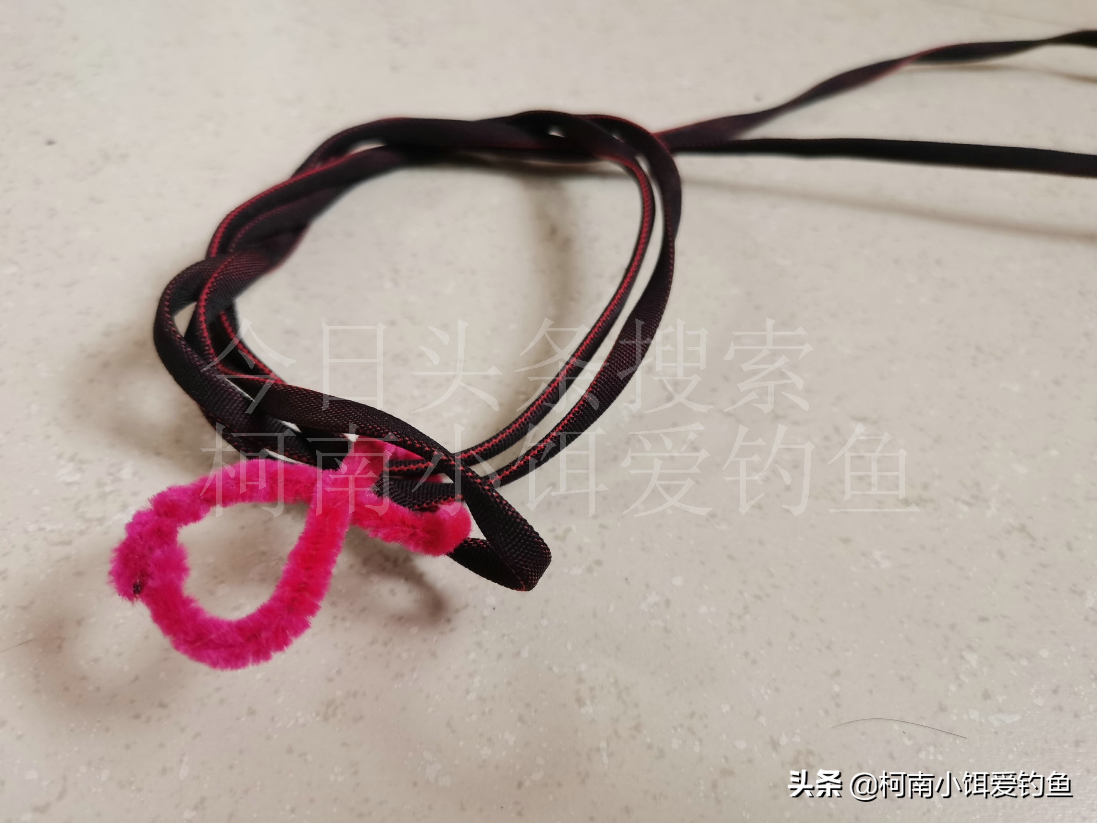 钓鱼主线打结方法,钓鱼鱼线怎么打结方法图解