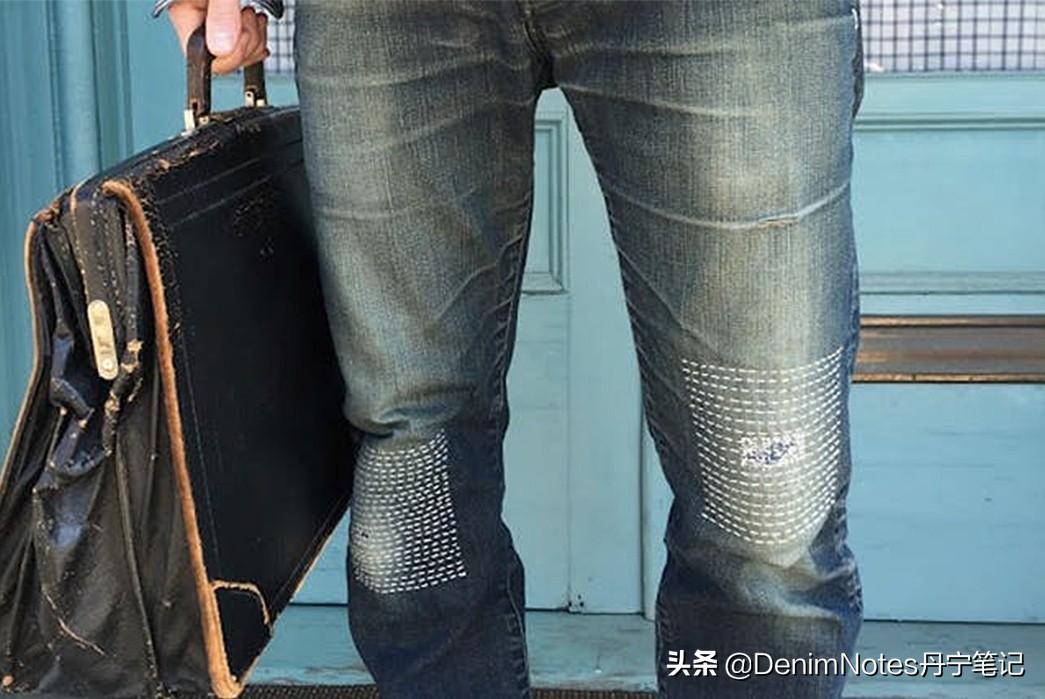 简单的缝纫加工活,破旧牛仔裤修补