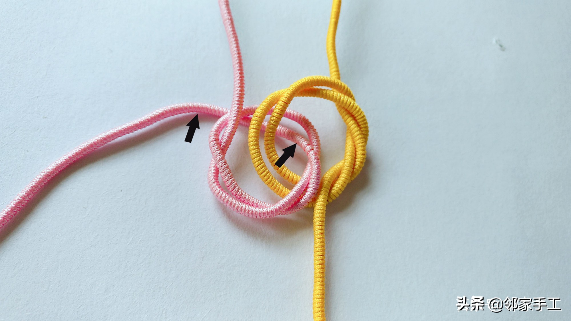 同心结曼陀罗结编法教程慢动作,曼陀罗同心结手绳半成品