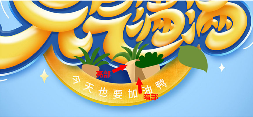 元气满满的手绘画七到八岁,ps制作时尚大气的3d立体字教程