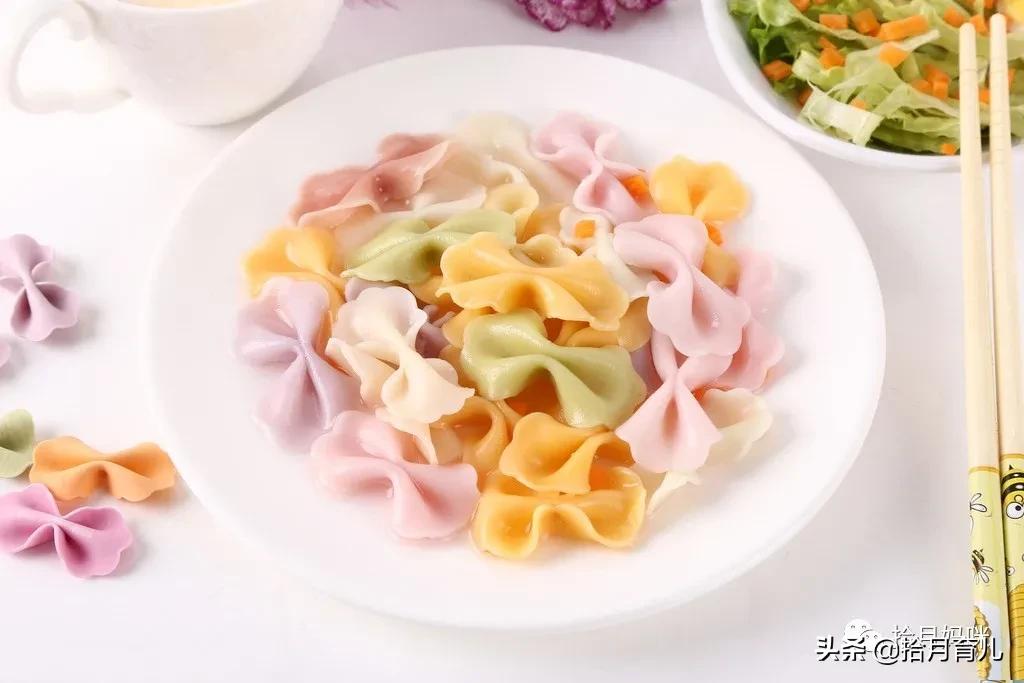 宝宝辅食一岁以上面条类蝴蝶面,时蔬蝴蝶面辅食