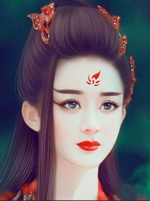 八位最惊艳的古装女子图片手绘,明星手绘壁纸古装