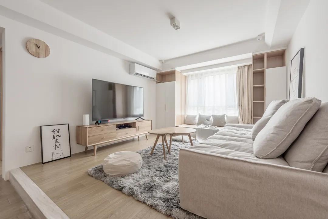 中式风格的精装房改轻奢,精装房微改极简原木风