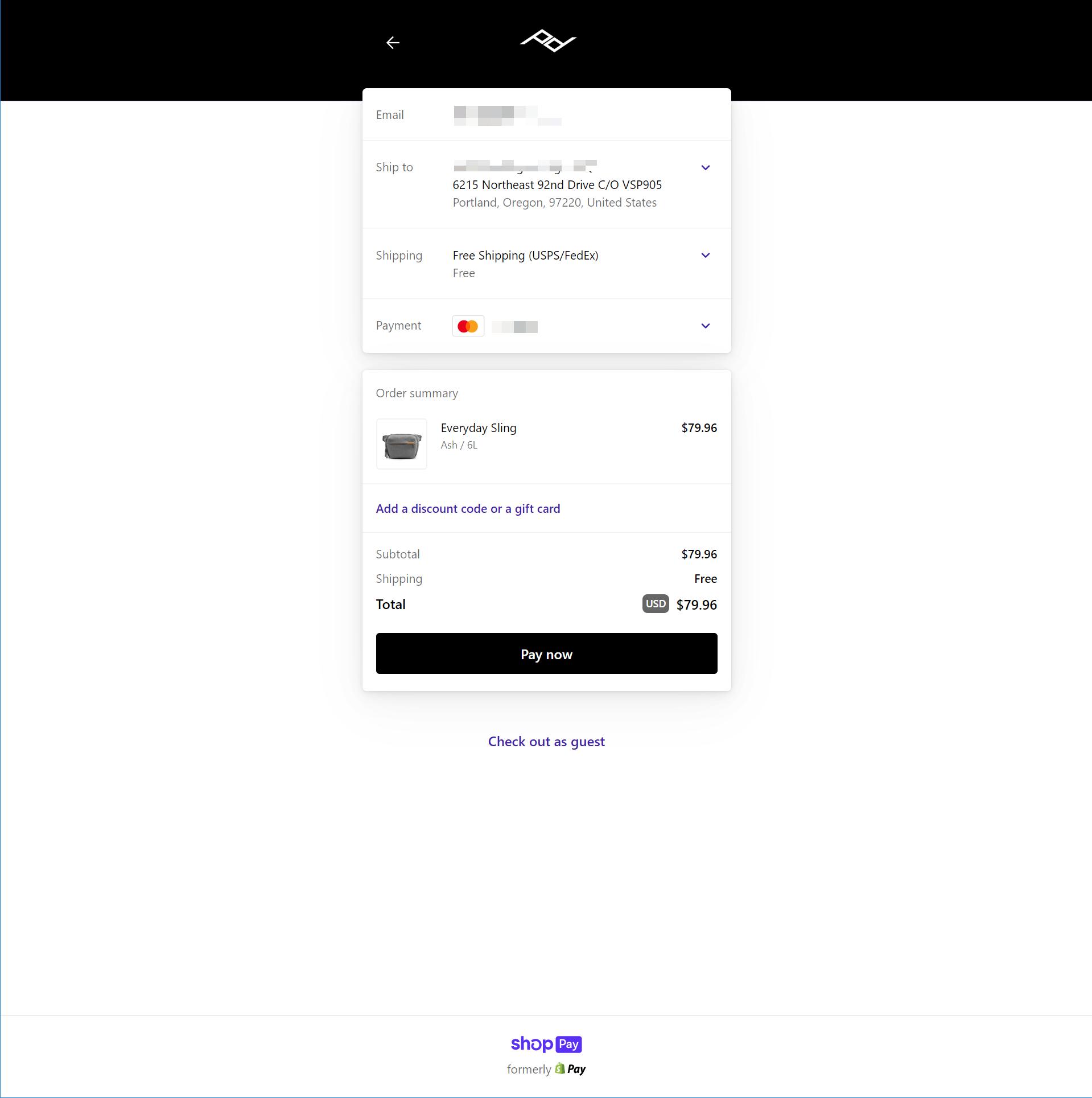 海淘其他网站转运，PeakDesign相机包购买记录全过程