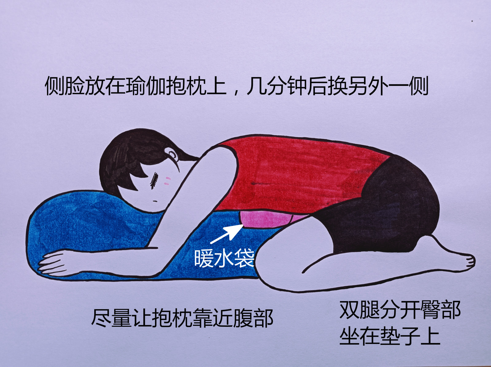 瑜伽体式缓解痛经的方法,瑜伽缓解痛经的瑜伽体式