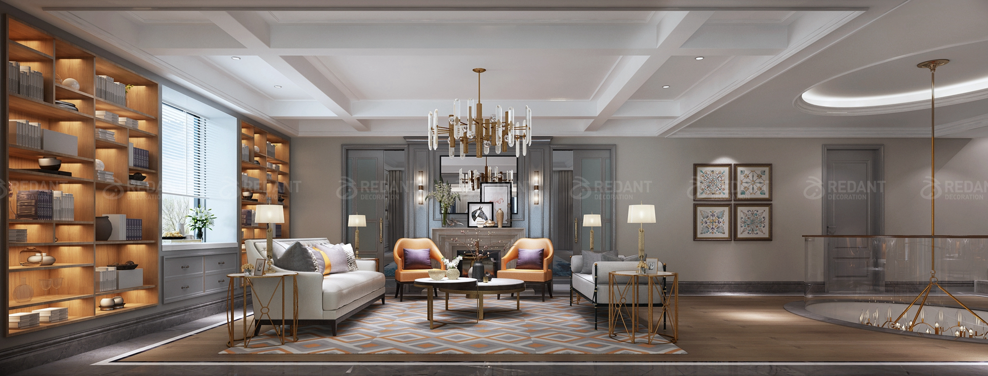 盈峰翠邸联排别墅中户装修效果图,国瑞熙墅联排装修