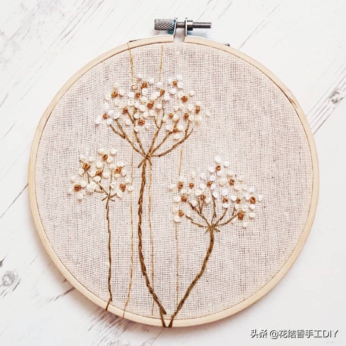 刺绣初学图案小清新花草,各种针法刺绣教程