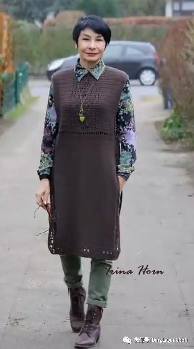 中老年人女冬季针织衫教程,针织中老年女装新款