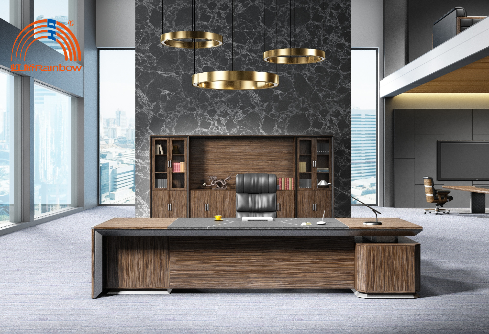 上海现代实木办公桌规格,虹桥家具屏风