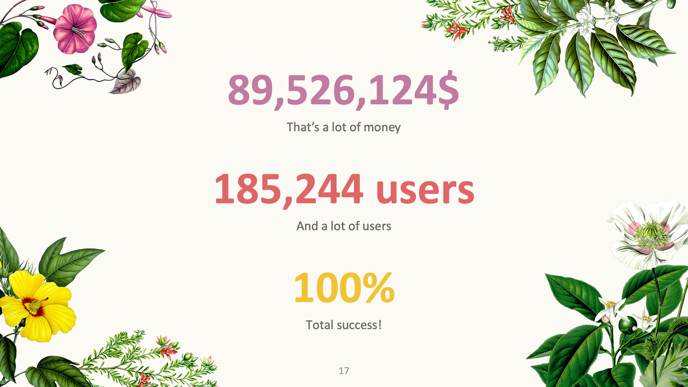 PPT植物插图模板——可免费*载下**，一键替换文字