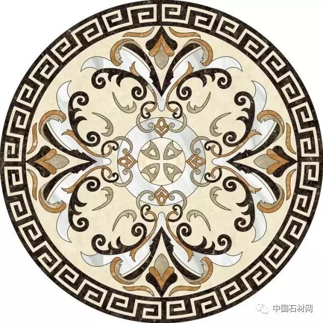 石材水刀加工方法,地面玄关石材水刀拼花效果图