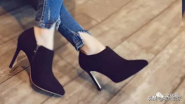 时尚短靴半筒靴洋气上档次细跟,时尚短靴半筒靴洋气上档次粗跟