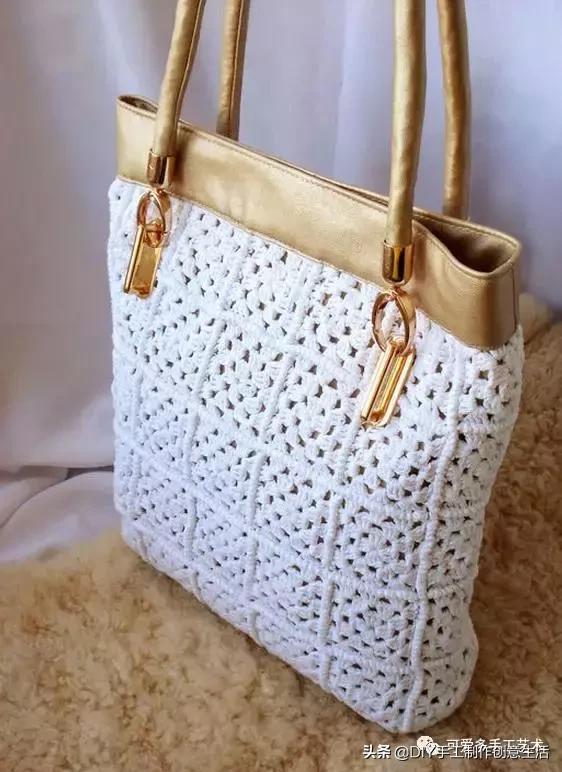 厉害了，极美爱尔兰钩花包包，看了这个才是真服气