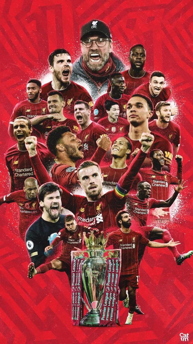 利物浦夺冠海报,利物浦英超夺冠壁纸