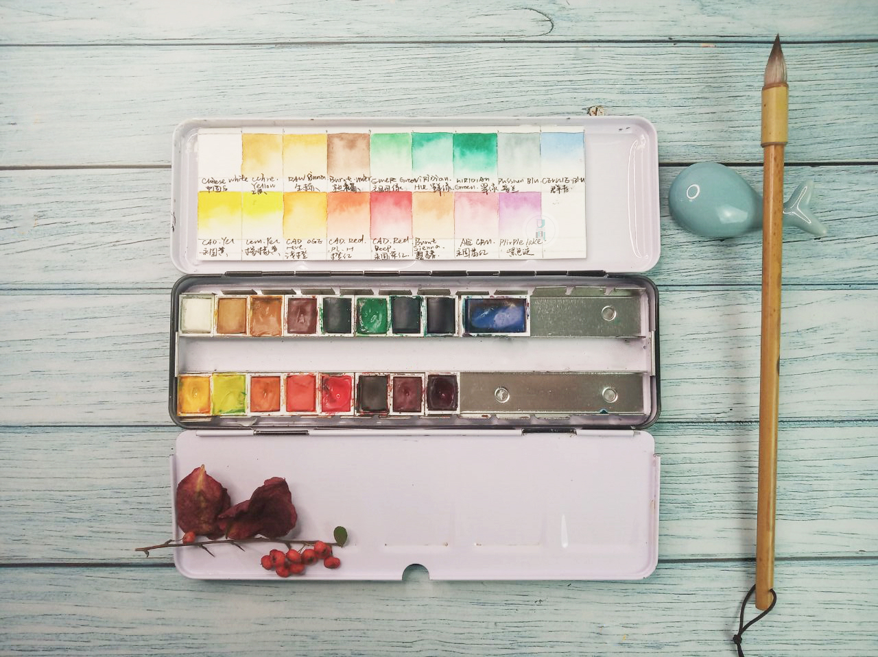 色卡水彩怎么画,水彩怎么做染卡