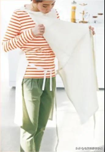 前后双面系带围裙效果附图纸,美观围裙的样式