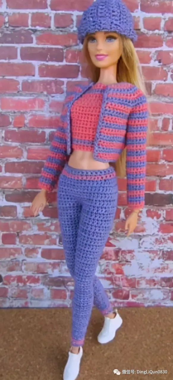 毛线编织芭比娃娃连衣裙图解,手工编织娃娃裙