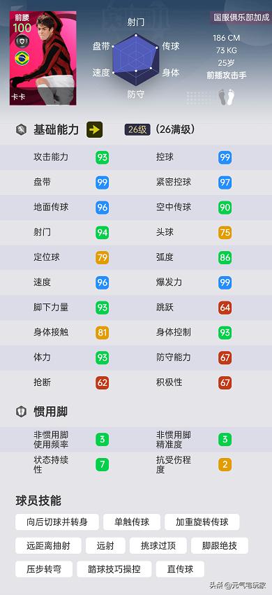 实况足球卡卡在哪个球队2024版本,实况足球里的卡卡
