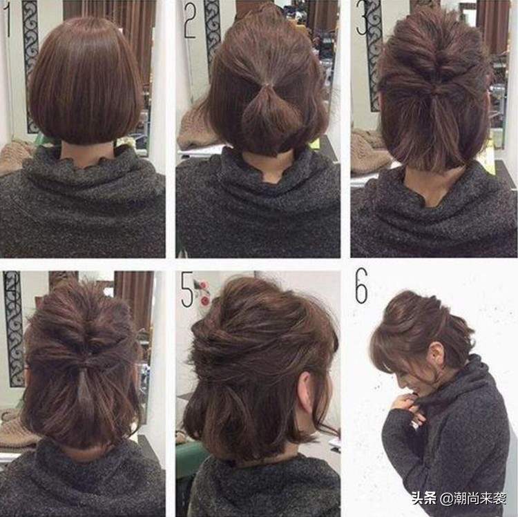 中短发编发简单好看新年编发,森系短发编发教程儿童编发