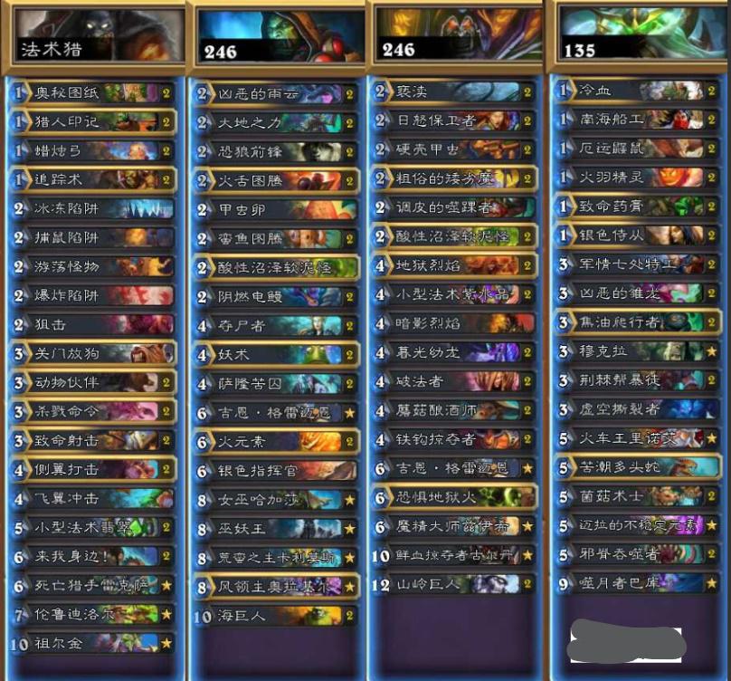 炉石传说：16名职业选手教你构筑补丁后最强卡组