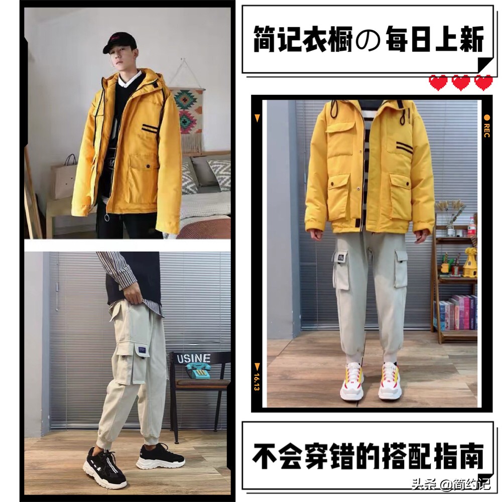 小个子短款棉服外套,保暖帅气棉服矮个子男生穿搭