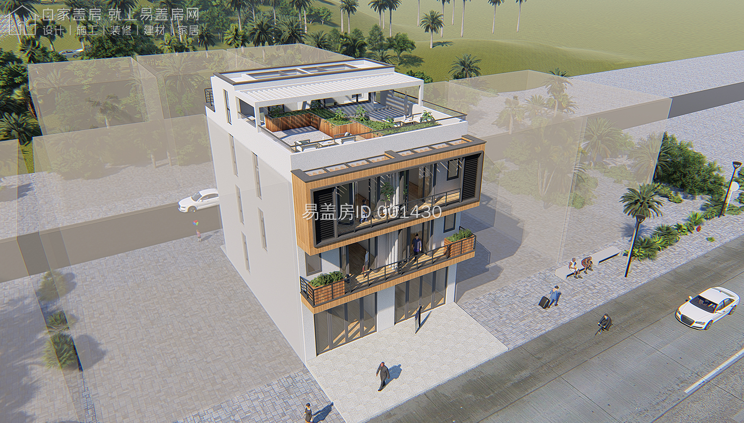 路南宅基地盖南北两面房,长方形宅基地商住两用