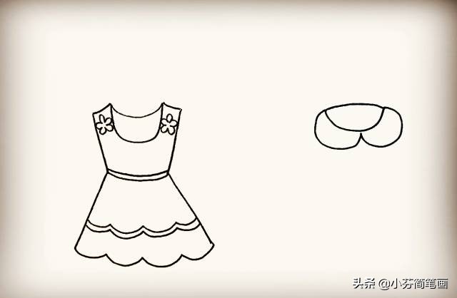 衣服简笔画简单又漂亮女生,新年衣服简笔画简单又漂亮