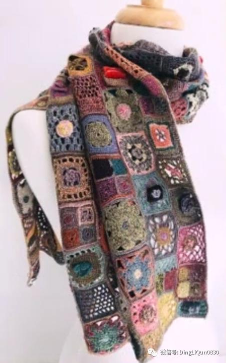 针织披肩作品,披肩花式围巾编织教程