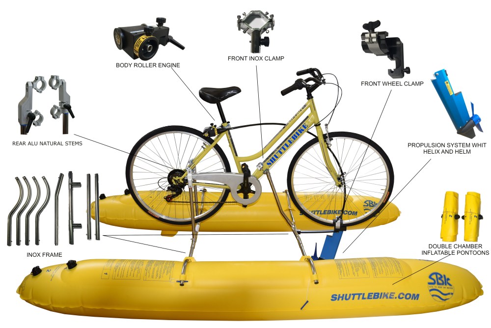 让自行车在水上骑行用的东西,可以轻功水上漂的自行车